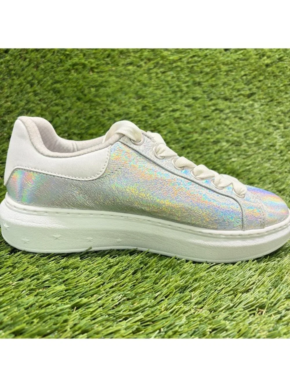 Skechers High Street Crackled Metallic Womens Size 6.5 Athletic Shoes Sneakers